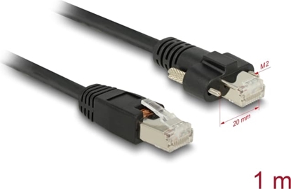 Изображение Delock GigE Camera Cable RJ45 plug to RJ45 plug with screws Cat.6 S/FTP 1 m