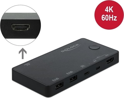 Изображение Delock HDMI / USB-C™ KVM Switch 4K 60 Hz with USB 2.0