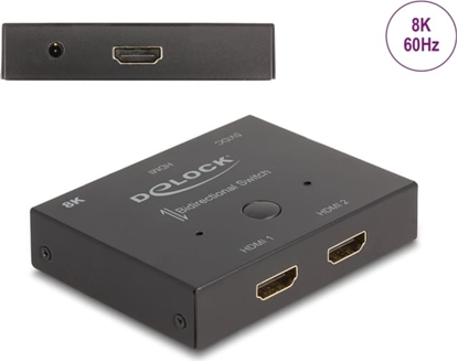 Изображение Delock HDMI 2 - 1 Switch bidirectional 8K 60 Hz