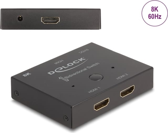 Изображение Delock HDMI 2 - 1 Switch bidirectional 8K 60 Hz