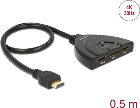Изображение Delock HDMI 3 - 1 Switch bidirectional 4k 30 Hz