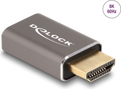 Изображение Delock HDMI Adapter male to female 8K 60 Hz grey metal