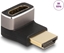 Attēls no Delock HDMI Adapter male to female 90° downwards angled 8K 60 Hz grey metal