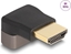 Picture of Delock HDMI Adapter male to female 90° upwards angled 8K 60 Hz grey metal