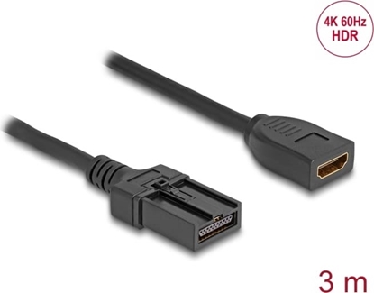 Picture of Delock HDMI Automotive cable HDMI-A female to HDMI-E male 3 m 4K 60 Hz