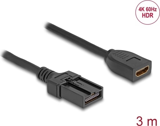 Picture of Delock HDMI Automotive cable HDMI-A female to HDMI-E male 3 m 4K 60 Hz