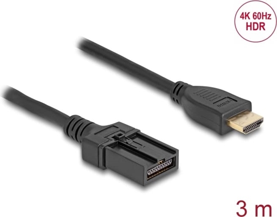 Picture of Delock HDMI Automotive cable HDMI-A male to HDMI-E male 3 m 4K 60 Hz