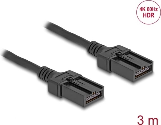 Изображение Delock HDMI Automotive cable HDMI-E male to HDMI-E male 3 m 4K 60 Hz