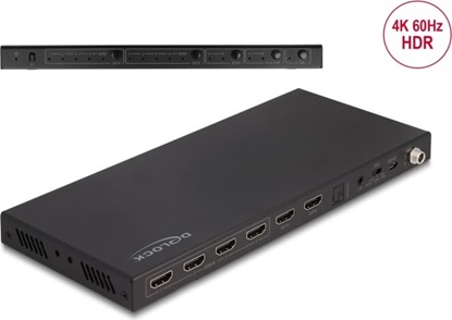 Picture of Delock HDMI Matrix Switch 4 x HDMI in to 2 x HDMI out 4K 60 Hz with Audio Extractor