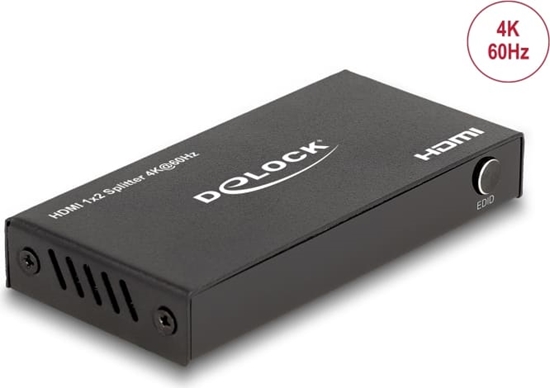Picture of Delock HDMI Splitter 1 x HDMI in to 2 x HDMI out 4K 60 Hz with downscaler