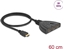 Изображение Delock HDMI Switch 3 x HDMI in to 1 x HDMI out 8K 60 Hz with integrated cable 60 cm