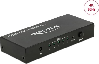 Picture of Delock HDMI UHD Switch 5 x HDMI in > 1 x HDMI out 4K