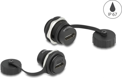 Picture of Delock HDMI-A built-in connector with protective cap IP67 dust and waterproof