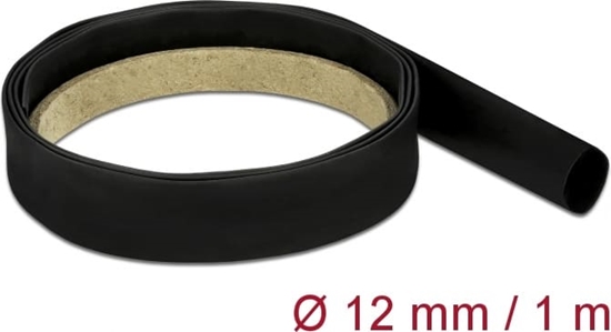 Picture of Delock Heat Shrink Tube 1 m x 12 mm shrinkage ratio 2:1 black