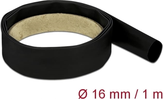 Picture of Delock Heat Shrink Tube 1 m x 16 mm Shrinkage ratio 2:1 black