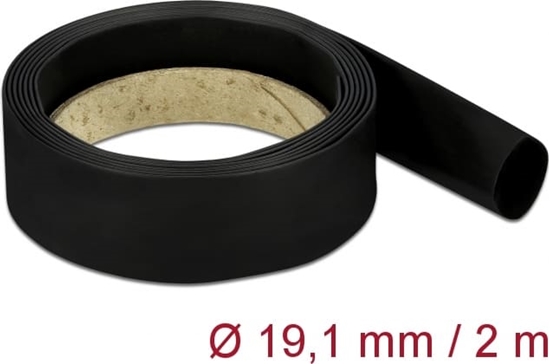 Picture of Delock Heat Shrink Tube 2 m x 19.1 mm Shrinkage Ratio 4:1 black