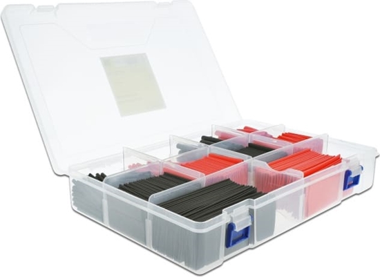Picture of Delock Heat shrink tube assortment box red / black 520 pieces