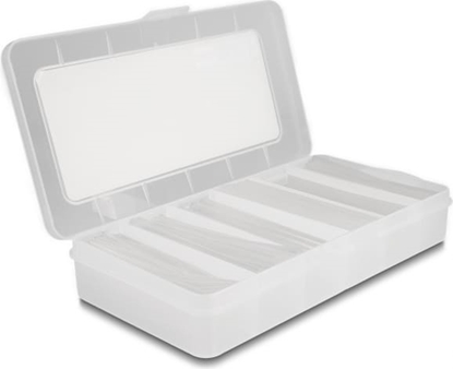 Picture of Delock Heat shrink tube assortment box, shrinkage ratio 2:1, transparent 196 pieces