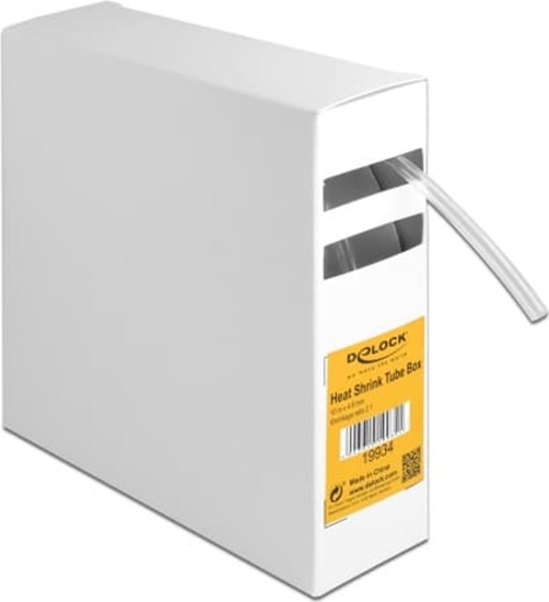 Picture of Delock Heat shrink tube box, Shrinkage ratio 2:1, 10 m x 4.8 mm transparent