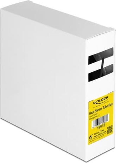 Picture of Delock Heat shrink tube box, Shrinkage ratio 2:1, 15 m x 1.2 mm black
