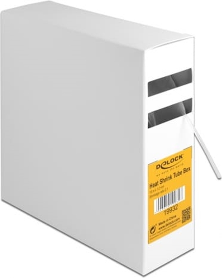 Picture of Delock Heat shrink tube box, Shrinkage ratio 2:1, 15 m x 1.2 mm transparent