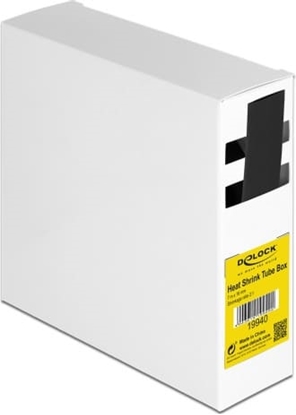 Picture of Delock Heat shrink tube box, Shrinkage ratio 2:1, 7 m x 16 mm black