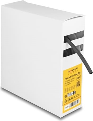 Picture of Delock Heat shrink tube Box, with inside adhesive, shrinkage ratio 4:1, 5 m x 4 mm black