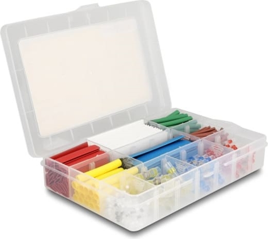 Picture of Delock Heat shrink tube with solder wire connector assortment box 308 pieces coloured