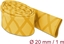 Изображение Delock Heat Shrink Tube X-pattern non-slip 1 m x 20 mm yellow