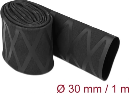 Picture of Delock Heat Shrink Tube X-pattern non-slip 1 m x 30 mm black