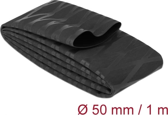 Picture of Delock Heat Shrink Tube X-pattern non-slip 1 m x 50 mm black