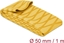 Picture of Delock Heat Shrink Tube X-pattern non-slip 1 m x 50 mm yellow