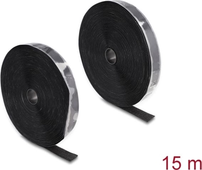 Picture of Delock Heavy-duty Hook-and-Loop tape self-adhesive L 15 m x W 25 mm black