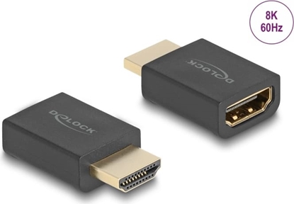 Изображение Delock High Speed HDMI with Ethernet Adapter male to female 8K 60 Hz black