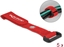 Изображение Delock Hook-and-loop cable tie with Loop and Fastening Eyelet L 150 x W 20 mm red 5 pieces