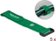 Изображение Delock Hook-and-loop cable tie with Loop and Fastening Eyelet L 190 x W 25 mm green 5 pieces