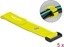 Изображение Delock Hook-and-loop cable tie with Loop and Fastening Eyelet L 190 x W 25 mm yellow 5 pieces