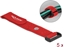 Picture of Delock Hook-and-loop cable tie with Loop and Fastening Eyelet L 190 x W 25 mm red 5 pieces