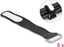 Picture of Delock Hook-and-loop cable tie with loop and label tap L 127 x W 20 mm black 5 pieces