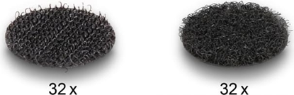 Picture of Delock Hook-and-loop dots, round, 64 pieces black