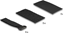 Picture of Delock Hook-and-loop pad self-adhesive with hook-and-loop cable tie set 10 pieces black