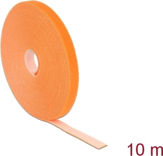 Picture of Delock Hook-and-loop tape on roll L 10 m x W 13 mm orange