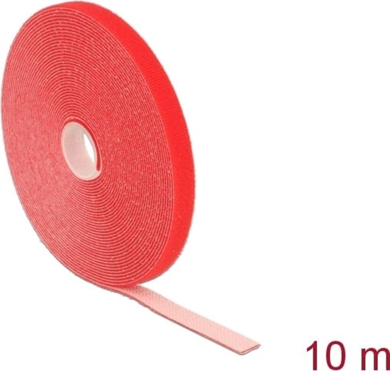 Picture of Delock Hook-and-loop tape on roll L 10 m x W 13 mm red