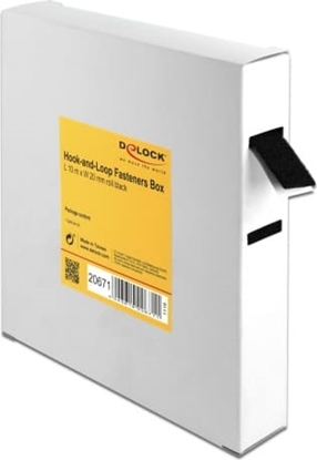 Picture of Delock Hook-and-loop tape on roll L 10 m x W 20 mm in box black