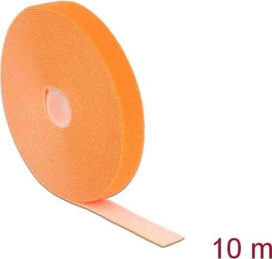 Picture of Delock Hook-and-loop tape on roll L 10 m x W 20 mm orange