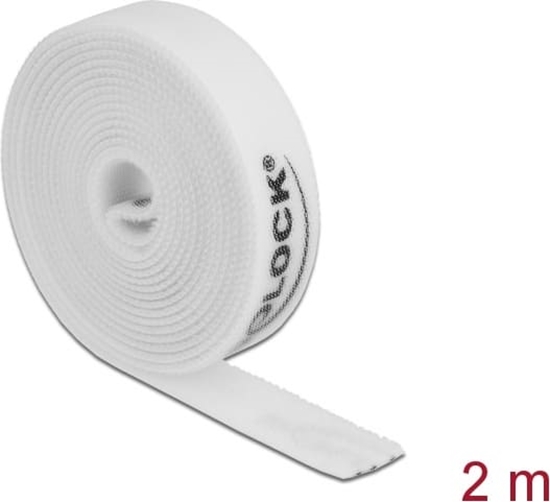 Picture of Delock Hook-and-loop tape on roll L 2 m x W 15 mm white