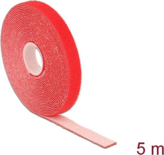 Picture of Delock Hook-and-loop tape on roll L 5 m x W 13 mm red