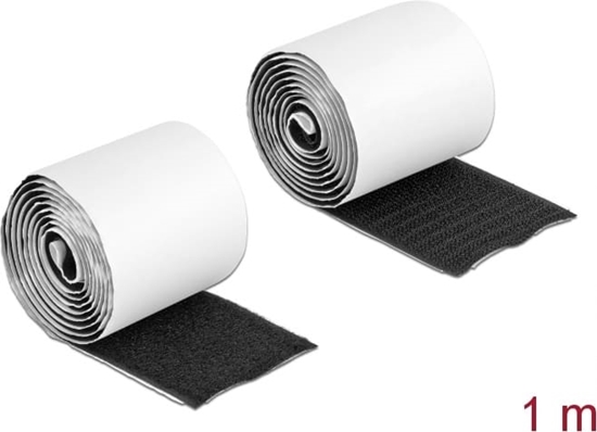 Picture of Delock Hook-and-loop tape self-adhesive L 1 m x W 50 mm black