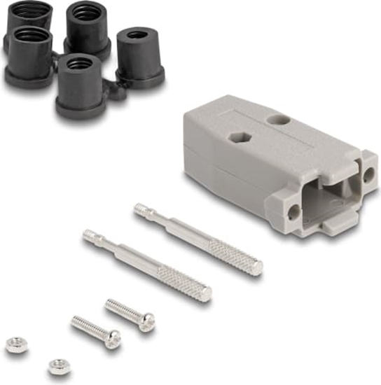 Picture of Delock Housing for D-Sub 9 pin male / female with rubber seals