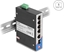 Picture of Delock Industrial Gigabit Ethernet Switch 4 Port PoE 1 Port RJ45 1 Port SFP for DIN rail